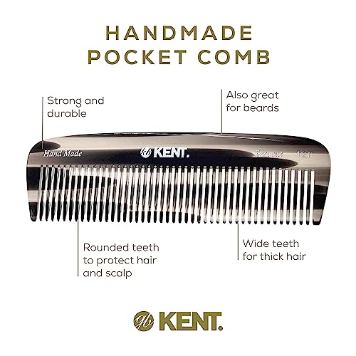 Kent 12T Wide Tooth Detangling Comb 3 Pack - Handmade Curly Hair Comb