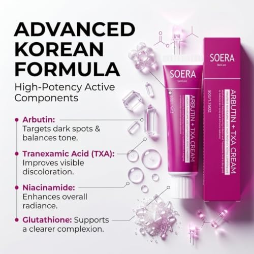 Korean Brightening Face Cream with Arbutin & Tranexamic Acid for Uneven Skin Tone