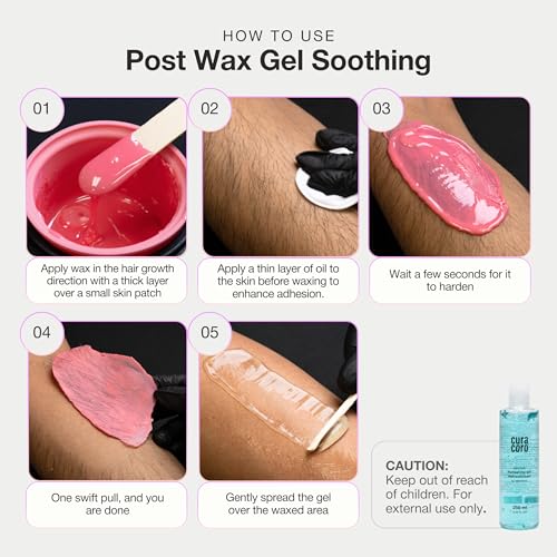 Curacoro Post Wax Gel for After Wax Care | Refreshing, Soothing Gel to Revitalize & Calm Skin After Waxing Treatment