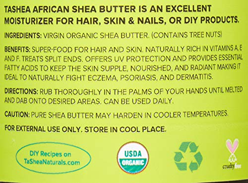 Organic Shea Butter 16oz - Nourishing Body, Hair & Skin Moisturizer
