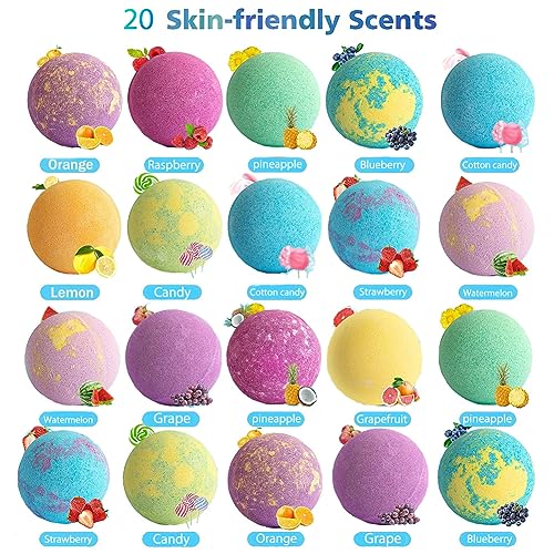 Multi-colored Kids Bath Bombs with Surprise Puppy Dolls - Organic 20 Pack