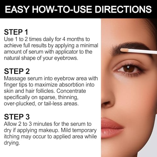 Volver BROW Enhancing Serum for Bolder Thicker Denser Eyebrows | Advanced Stem Cell Formula with Minimal Ingredients for women and men | Clinically Tested and Dermatologist Approved | MADE IN USA 10ml