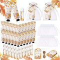 48 Sets 192 Pcs Thanksgiving Pumpkin Hand Cream and Lip Balm Fall Party Favors Gifts for Guests Pumpkin Bridal Baby Shower Wedding Party Favor with Thank You Card Organza Bags Travel Size