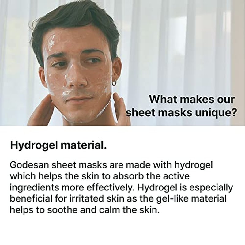 Hydrogel Face Mask Pack 5pcs - Rich Collagen, Deep Moisture, Ginseng, Tea Tree, Hyaluronic, Overnight Mask, All skin type