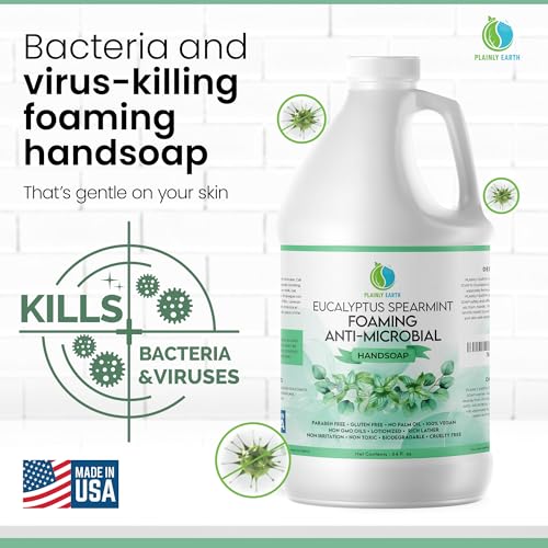 Eucalyptus Spearmint Hand Soap Refill 64 oz - Gentle Foaming Liquid, Antibacterial & Moisturizing, Safe for Skin - Variation of THIS listing