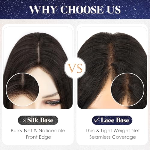 Elailite Human Hair Topper 11 Inch Light Brown Hand-Tied Lace Base Clip-In for Thin Hair - Variation #06