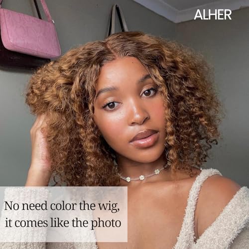 10-Inch Water Wave 2x6 Lace Closure - Honey Blonde Highlight, Pre-Plucked with Baby Hair, Real Human Hair