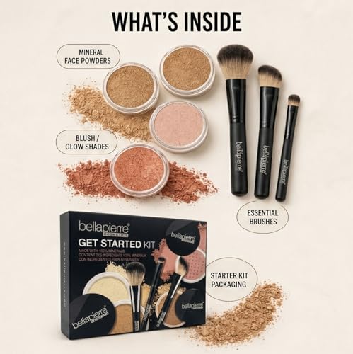 Mineral Makeup Kit Medium - Get Started Set with Foundations, Blush & Bronzer