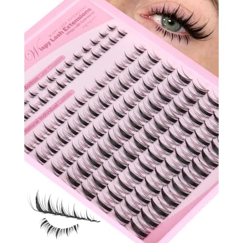 Fairy Lash Clusters Manga Eyelash Clusters Wispy Individual Lashes Natural Cluster Eyelash Extensions 8-16mm Anime Lashes Clusters Spiky DIY Lash Extension by Eefofnn (124PCS,C Curl)