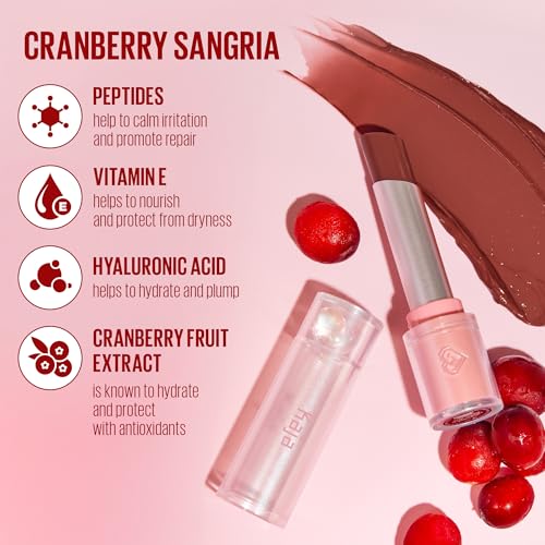 Kaja Juicy Glass Lip Balm | Plumping Lip Gloss Hydrating Lip Balm, Korean Beauty Tinted Lip Care, Moisturizing Lip Products, Nourishing Lip Moisturizer, Radiant Glow | Cranberry Sangria, 0.15 oz