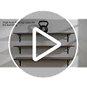WOPITUES Rustic Brown 48in Floating Wall Shelf, 65 lb Load - 48"x8"