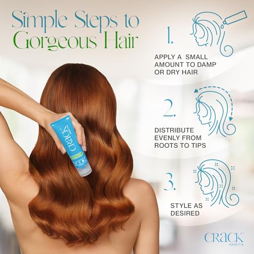 Lemongrass Crack Hair Fix Air Dry Cream - Anti-Frizz Leave-In Styling Balm, 3 oz Pack of Two