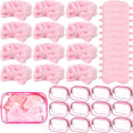 Hoteam Pink Sleepover Party Supplies Kit with Headbands Eye Masks & Cosmetic Bags