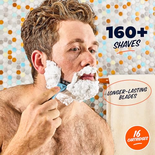 Dollar Shave Club 4 Blade Razor Refills - 16 Pack for Men