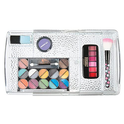 mDesign 2-Pack Expandable Clear Makeup Organizer for Bathroom & Vanity Drawers