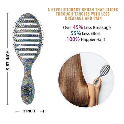 Wet Brush Speed Dry Hair Brush Mermaid Tail - Vented & Detangling, 1 Count
