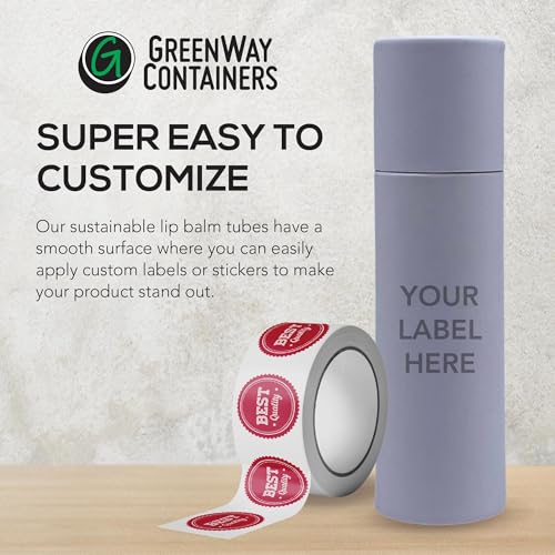 Eco-Friendly Kraft Lip Balm Tubes 0.3oz Pack of 100 - Brown Refillable Containers