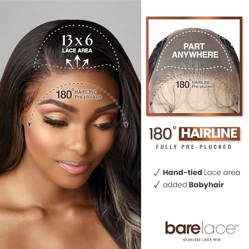 Sensationnel Bare Lace 13x6 Wig-Unit 11, 1B Offblack, Pre-Plucked, Glueless