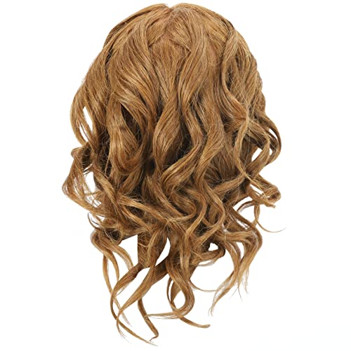 Mannequin Head for Hair Styling & Cosmetology Practice - Straight Tan, 100% Human Hair
