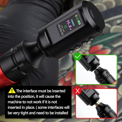 Complete Wireless Tattoo Practice Kit with Power Supply LCD Screen and Accessories