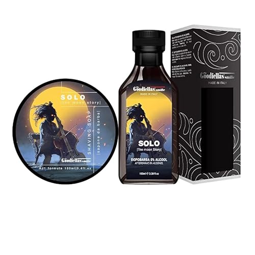 The Goodfellas' smile, SOLO (Sandalwood & Orange) Shave Soap and Afltershave Splash Bundle, Made in Italy