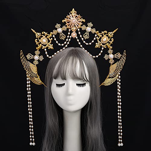 Gold Halo Crown Headband for Women - Goddess Costume Accessory
