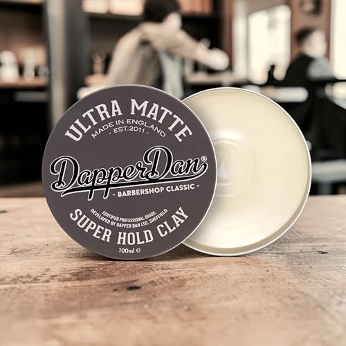 Dapper Dan Ultra Matte Super Hold Hair Clay 1 Oz - Strong, Natural Finish