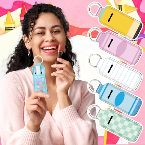 40 Pcs Teacher Lipstick Holder Keychain Pastel Variation of THIS Listing