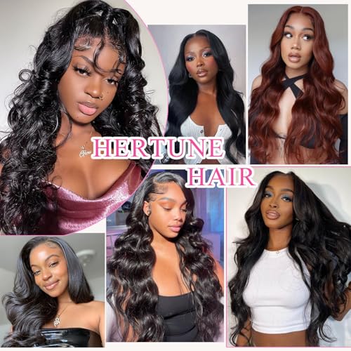 16 Inch HD Lace Frontal Body Wave Human Hair - Brazilian Virgin, Pre Plucked, Free Part, 150% Density, Black