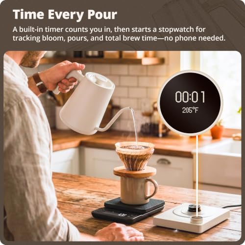 Greater Goods 0.8L Electric Kettle with Temperature Control - Birch White