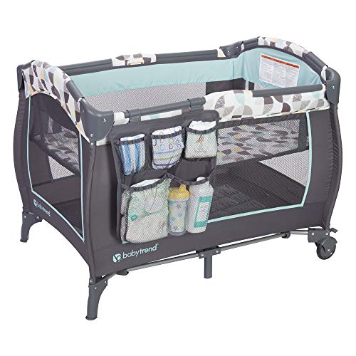 Baby Trend Trend-E Nursery Center Playard & Bassinet - Doodle Dots Variation