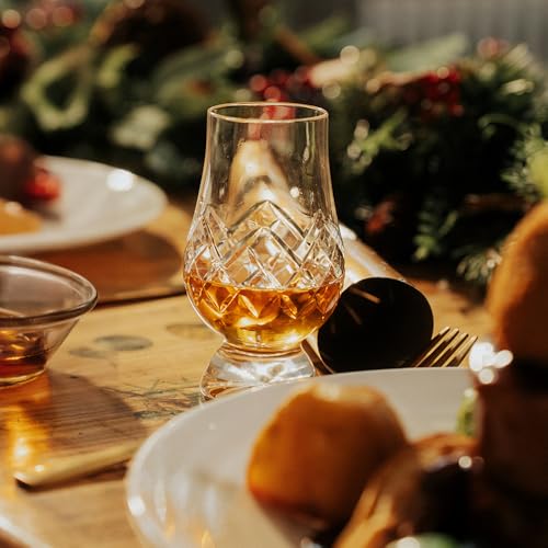 Glencairn Premium Whiskey Glass Set of 2 - Hand Cut Crystal Tasting Glasses