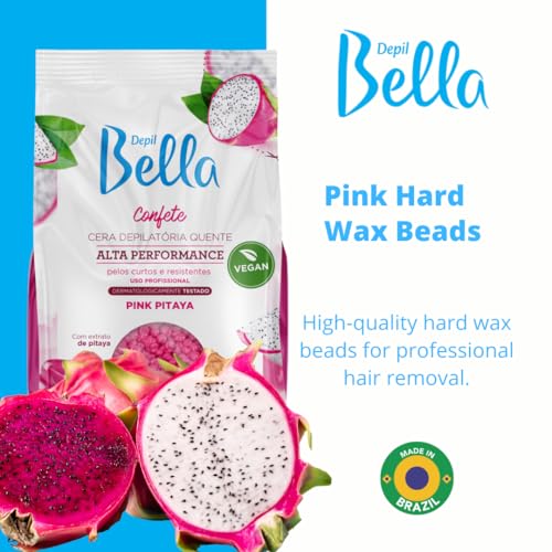 Hard Wax Beads for Hair Removal 2.2 lbs Vegan & Dragon Fruit Extract