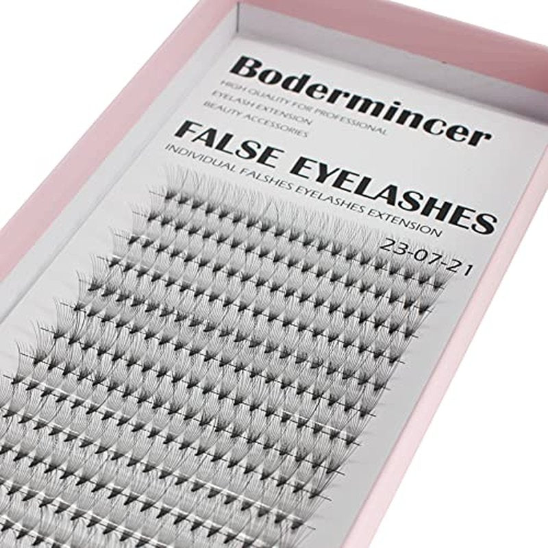 Bodermincer Lashes 10D D Curl 300pcs Large Pack Premade Russian Volume Fans Mink Eyelashes Lash Pre made Eyelash Extensions Supplies (17mm)