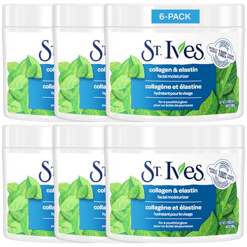 Face Moisturizer 6-Pack - Collagen & Elastin Renewing Hydrating Lotion, 10 Oz Each - Natural, Non-Greasy, Anti-Aging