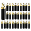 Gold and Black Travel Foam Pump Bottle Set 2oz 30 Pack - Leakproof Reusable Dispensers