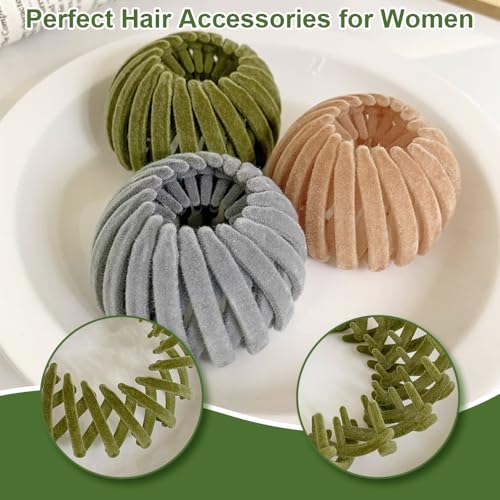 8PCS Bird Nest Hair Clips - Expandable Hair Bun Maker for Women - Mix D