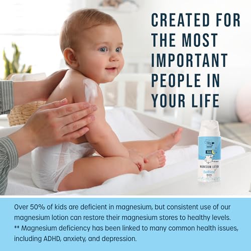 Magnesium Lotion for Kids - Unscented Sleep Support with Shea Butter - 5oz Bottle