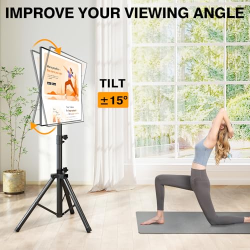 TAVR Tripod TV Stand for 23-75 Inch Flat & Curved Screens No Shelf Adjustable Tilt
