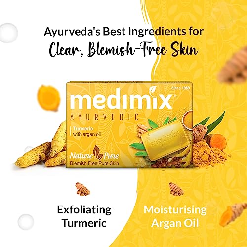Ayurvedic Turmeric & Argan Oil Bathing Soap - 125g Pack of 5