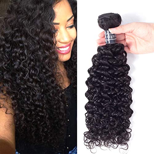 Black 16 Inch Brazilian Virgin Curly Hair Bundle - Unprocessed Remy Human Hair