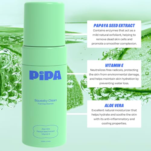 Pipa Clean Start Skincare Bundle for Kids & Tweens ? Glow Go Mist, Smooth Operator Moisturizer, and Squeaky Clean Cleanser for Gentle, Hydrating, and Effective Daily Skincare