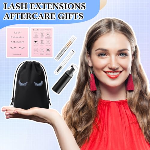 False Eyelash Extension Lash Shampoo Kit with Brushes & Dispenser - Black
