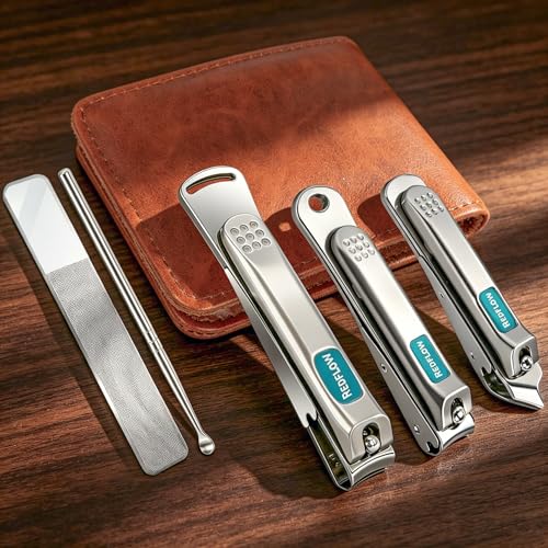 Champagne Gold Nail Clippers Set (5 Pack) - Manicure Kit for Men & Women