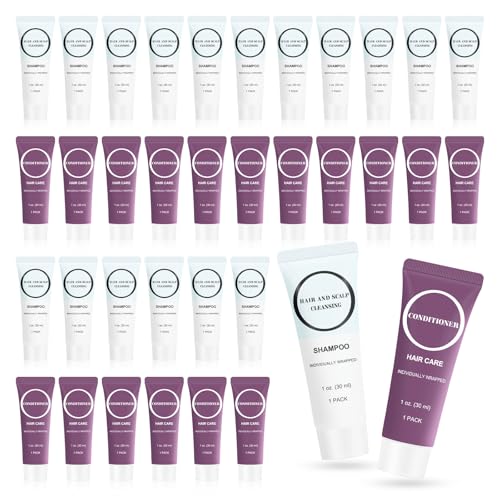 Travel Size Shampoo & Conditioner Set 1 Fl Oz Pack of 60 - Mini Hair Care
