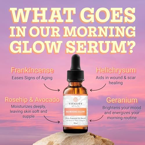 All-Natural Face Serum with Avocado & Rosehip Oil - Hydrating Vegan Skin Care