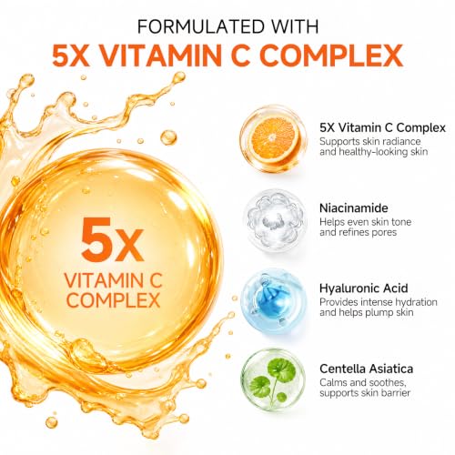 HONLINK Vitamin C Skincare Set 6-Step Face Care Routine 0.17oz Each