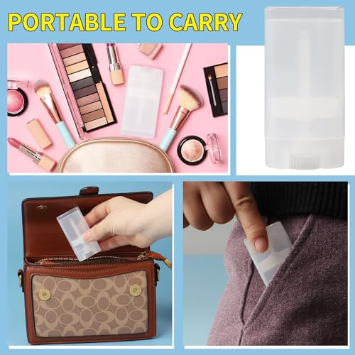 100PCS 15ML Transparent Reusable Oval Lip Balm & Deodorant Tubes for DIY Crafts - Variation of THIS listing