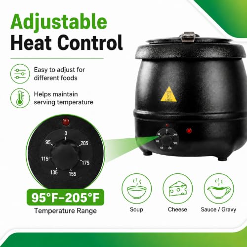 YBSVO 11 Quart Commercial Soup Kettle Warmer - Food Service Hot Food Dispenser