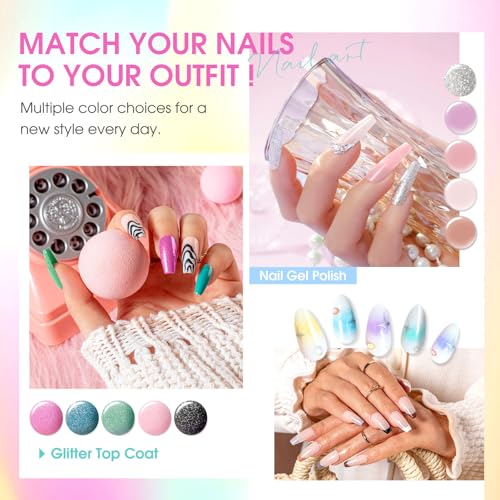 ROSALIND 100PCS Gel Nail Polish Set with 92 Colors & 8 Top Coat Variations